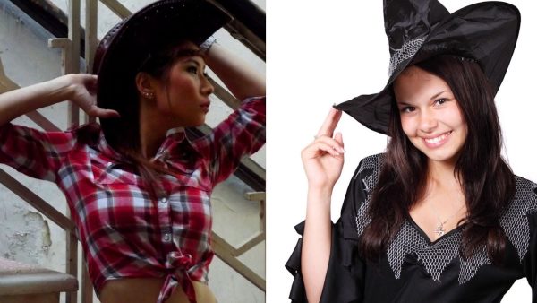 Cowgirl in her aura (left), and a witch ready to hit the party (right).